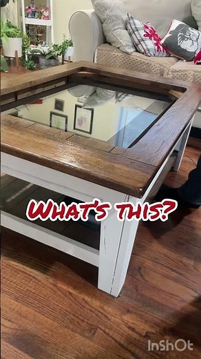 Infinity Game table hidden in Coffee Table #arcade1up #coffeetable #boardgames #woodworking