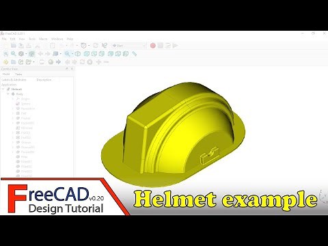 FreeCAD Design Tutorial: Helmet example