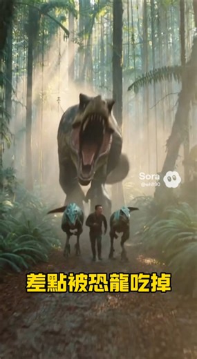 最後一秒的奇蹟，190和迅猛龍逃離暴龍