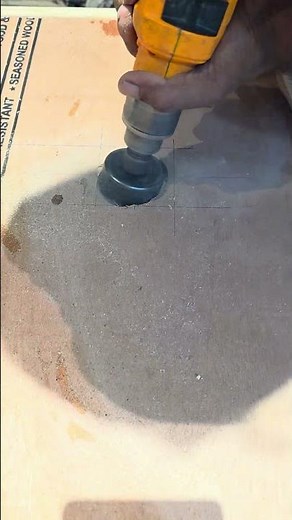 🔥 Perfect Circular Cut in Plywood Using a Drill Tool | Woodworking Hack #Shorts #shortvideo