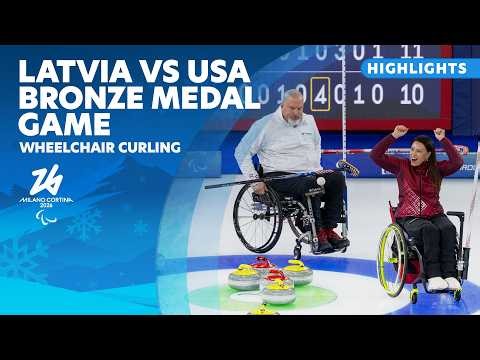 Latvia 🇱🇻 Vs 🇺🇸 USA - Wheelchair Curling Mixed Doubles Bronze Medal Highlights | Milano Cortina 2026