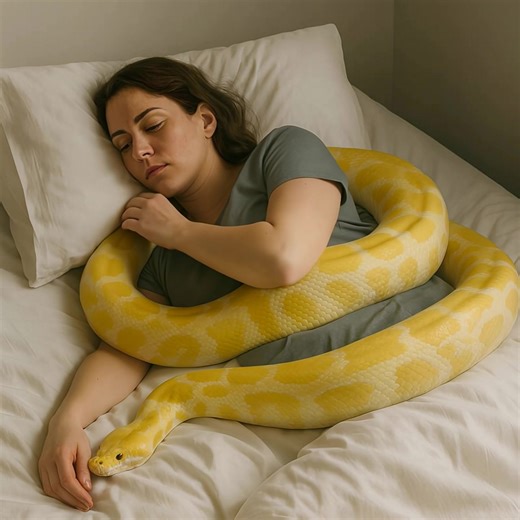 La jeune fille gardait chez elle un énorme serpent, un python 🐍. Il avait été nommé Safran en raison des taches solaires qui brillaient sur sa peau. Le python jaune était apparu chez la jeune fille trois ans plus tôt et était rapidement devenu familier. Ses amis la mettaient toujours en garde : « Attention, c'est un prédateur.» Mais la jeune fille se contentait de sourire : « Il est apprivoisé. Il m'aime et ne me fera jamais de mal.» Cependant, avec le temps, le serpent commença à se comporter 