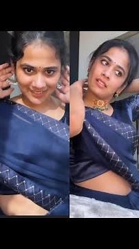 Mallu reels actress Nayana hot rare navel show 🔥💦💦 | hot boobs show in transparent saree 💦🔥🔥 | hot 💦