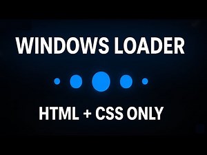 Windows Dot Loader Animation | Pure CSS Animation Project for Beginners