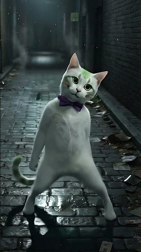 Joker Cat Electric Shake Dance ⚡🃏🐱 | Viral Funniest Shorts