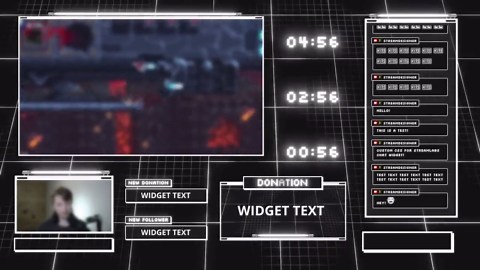 Animated DARK Retro Neon Stream Overlays Package for Twitch, Youtube, OBS, Streamlabs OBS - Etsy