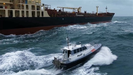 Here’s a nice video of Northeast Pilot III conducting alongside ship-handling trials with Northeast Pilots coxswain Robert, from Newport, Rhode Island in the USA aboard. During filming, we also captured the Port of Cork’s ‘Failte’ disembarking a pilot from the ‘Maersk Katarina’. The footage highlights the demanding nature of pilotage — not only for the pilot climbing down the ship’s ladder, but also for the pilot boat coxswain, crew, and the pilot vessel itself. Even in moderate sea conditions (