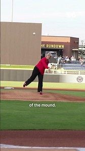 100-year-old woman throws ceremonial first pitch at Flying Squirrles game