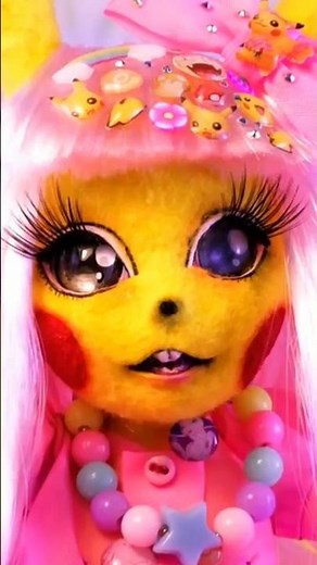 I made a Harajuku Pikachu ⚡ #monsterhighrepaint #monsterhigh #Pikachu #Pokemon