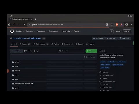 Tutorial / How to download and install the free streaming application CLOUDSTREAM from Github
