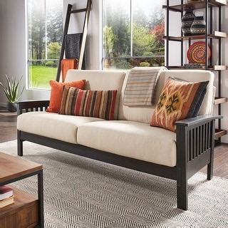 Hills Mission-style Oak Sofa by iNSPIRE Q Classic - Bed Bath & Beyond - 3911910
