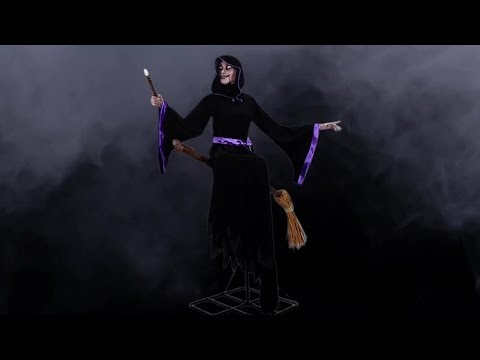 8FT Animated Hovering Witch – This Halloween Prop Casts a REAL Spell 🧙‍♀️