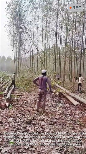 Safe Tree Felling Technique After Cutting Process #viral #shorts
