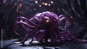 Alien cyborg octopus driller wasp