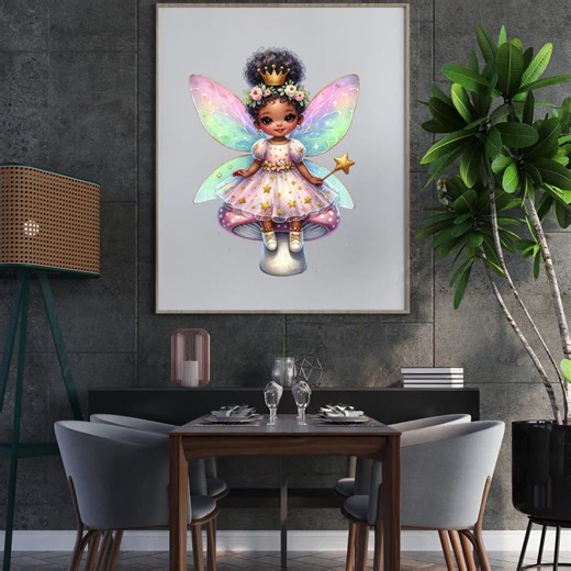 Little Black Fairy African Girl Clipart, African American Fairy, Fairy African Girl Illustrations, Black Fairies Clipart, 13 PNG Black Fairy - Etsy