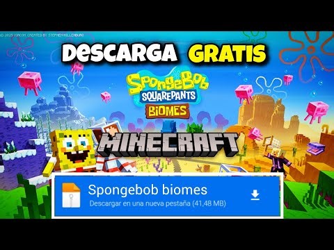 Como descargar el nuevo addon de SPONGEBOB BIOMES para minecraft bedrock (gratis) ✅