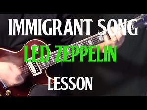how to play "Immigrant Song" on guitar by Led Zeppelin electric guitar lesson tutorial