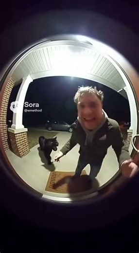 Do you think he got eaten off camera? #ring #doorbell #viral #scary