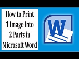 How to Print 1 Image Into 2 Parts in Microsoft Word #38