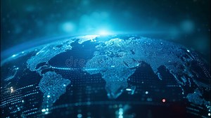 World map and globe stock footage. Video of network - 320427458