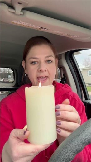 Realistic flickering flameless candle