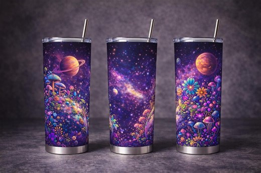Alien Garden Universe Tumbler Wrap PNG Digital Download - Etsy