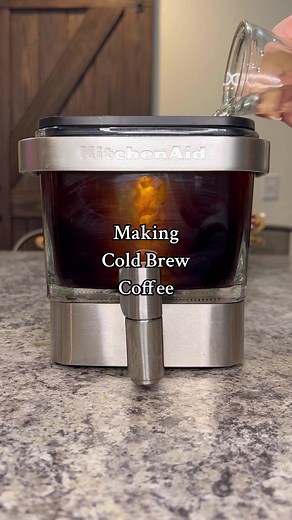 Making another batch of cold brew coffee in my @KitchenAid cold brew maker! I never knew making cold brew was this easy! #asmr #coldbrew #coldbrewcoffee #coldbrewathome #coffee #coffeelover #kitchenaid #coldbrewcoffeemaker