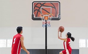 Yaheetech 233 bis 308 cm Höhenverstellbarer Basketballständer Mobile Basketballanlage für Indoor oder Outdoor Basketballkorb mit Wasser oder Sand Befüllbar