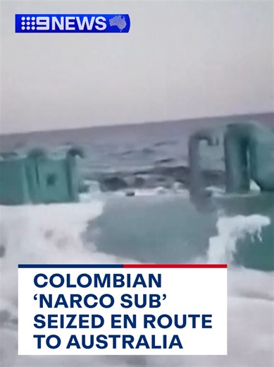 The seizure follows warnings from the AFP that international drug cartels are increasingly targeting Australia. #crime #truecrime #submarine #Colombia #Australia #9News