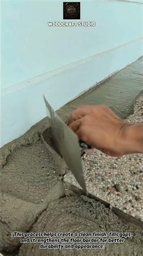 Perfect Cement Edge Finishing Technique #Construction #Masonry #DIY