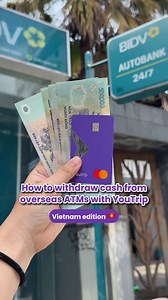 Here’s how to withdraw cash in Vietnam 👇🏻🇻🇳⁠ ⁠ 🏧 Most ATMs in Vietnam charge a local ATM fee for foreign cards - but don’t worry, we’ve got you.⁠ ⁠ Enjoy FREE S$400* in ATM withdrawals per calendar month & score better VND rates with YouTrip 😉⁠ ⁠ 📌 Save this post & share it with your travel buddy! go.you.co/vietnam-atm-withdrawal-b ⁠ *A 2% withdrawal fee applies thereafter. | YouTrip