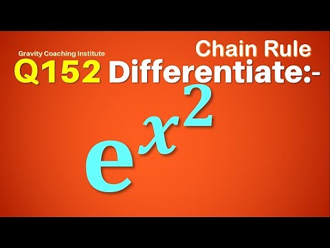 Q152 | Differentiate e^(x^2) | Differentiation of e to the power x square | Derivative of e^(x^2)