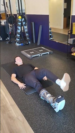 Exercises while wearing a walking boot: marching