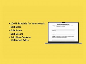 Purchase Agreement Template Printable. Editable Sales Contract. Purchase Business Contract. Agreement to Sale. Editable Sales Printable - Etsy