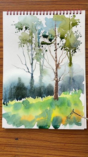 120K views · 1.6K reactions | Easy watercolour #art #drawing #themohiart #reels #viral #painting #FacebookPage #cute Facebook Facebook for Creators @top fans | themohiart | Facebook