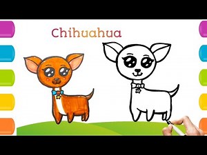 How to Draw a Chihuahua | Easy Drawing Step by Step | Coloring & Painting Tutorial | Cute Puppy