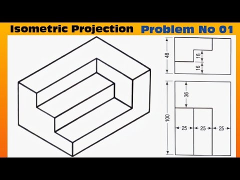 Isometric Projection/View/Problem No 01/Engineering Graphics/Engineering Drawing