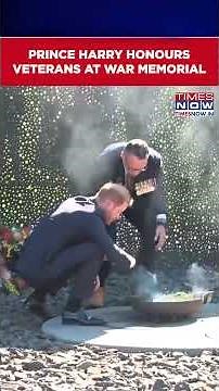 Prince Harry Participates In Indigenous Smoking Ceremony At Australian War Memorial #shorts