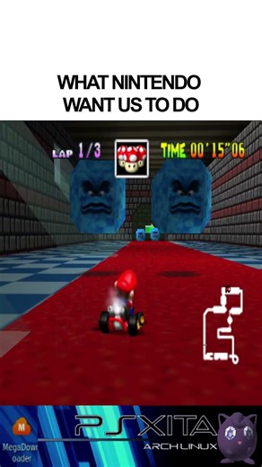 what nintendo want us to do vs what modders do - mk64 version 1 #shorts