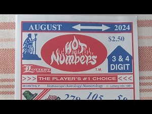 🔥 HOT NUMBERS 🔥 August Lottery picks for pick 3&4 digit in 2024!
