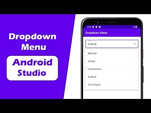 How To Make Dropdown Menu in Android Studio
