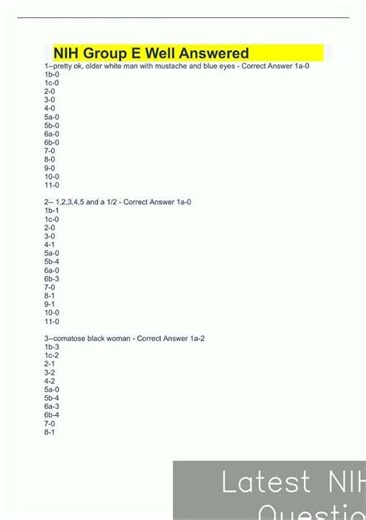 Latest NIHSS Exam Questions with Complete Solutions2850 video