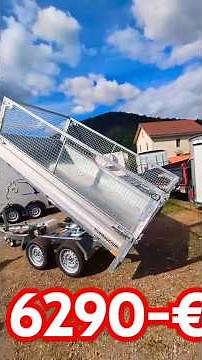 Vosges dépôt remorques humbaur 272715 ..une benne 2700 kg. électrique avec grillage...