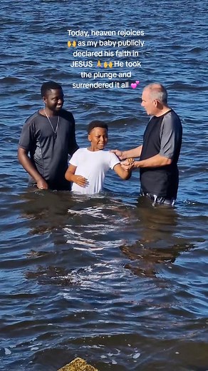 My baby Alex got baptized today! A fresh start, a new journey, a heart fully surrendered to God. So proud of you, son. 💙 | Believer's Best