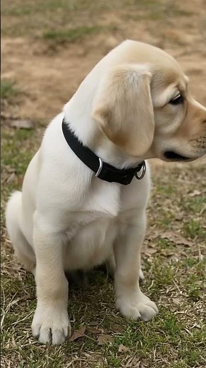 Curious Cutie in the Sun: This Yellow Lab Puppy is All Ears.