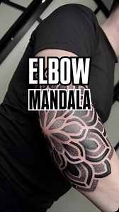 Elbow dotwork mandala, simple but clean! Always enjoyable! Looking for something similar? Get in contact to book in! #blackworktattoo #mandalatattoo #geometrictattoo #dotworktattoo #tattoo | Coups Tattoo