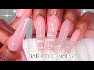 I Tried Vertical Bar Code Nails | Silver Magnetic Polygel Set