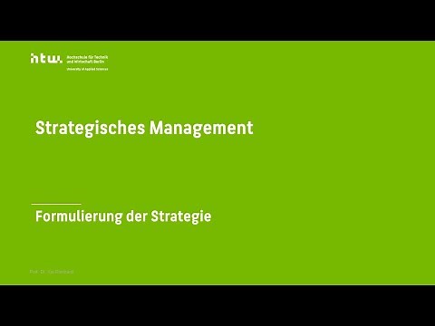 Formulierung der Strategie