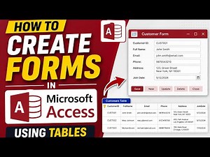 How to Create Forms in Microsoft Access Using Tables | Beginner Step-by-Step Tutorial