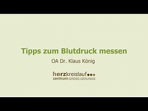Blutdruck richtig messen